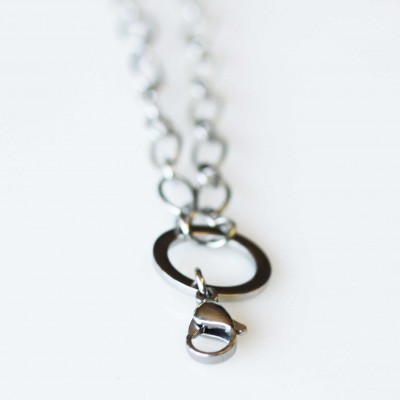 Cable necklace - Silver Tone - 30 inch 